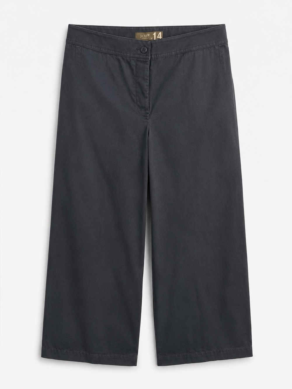 J.Crew Y2K Women’s Black Wide-Leg Cotton Chino Pants Size 14